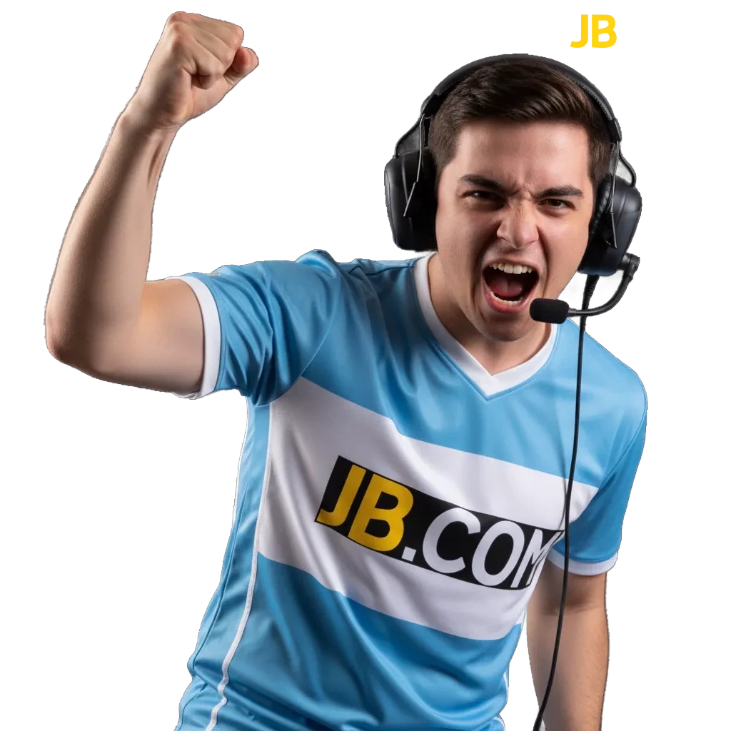 Banner de eSports de JB Argentina con cuotas altas, app móvil y bono de bienvenida de $29.660 ARS y apuestas en vivo
