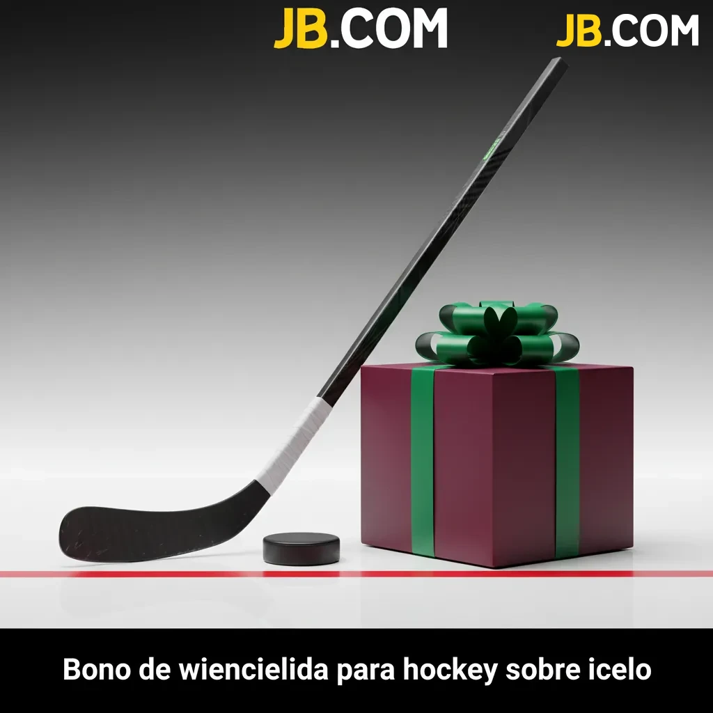 Banner de bono de bienvenida para hockey sobre hielo; aplica a apuestas prepartido y en vivo en JB.