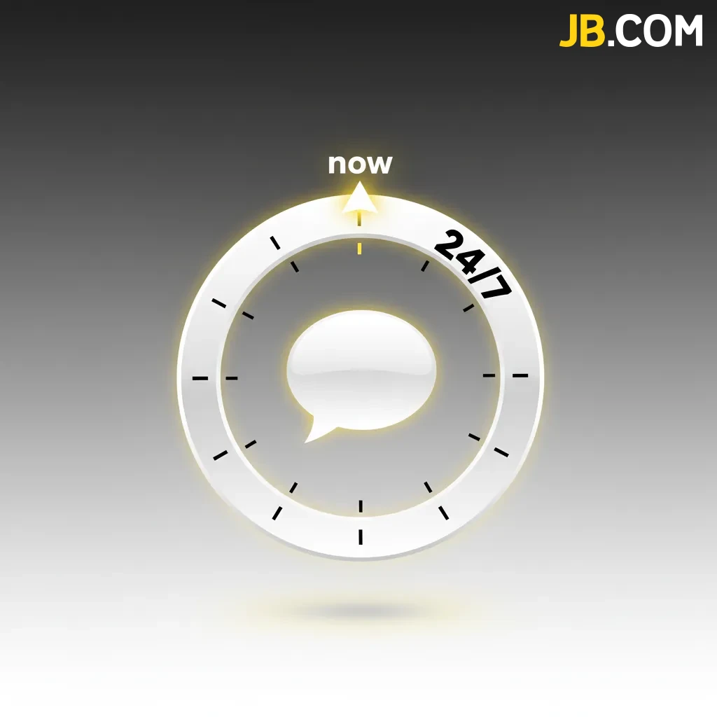 Pantalla de chat en vivo de JB con soporte 24/7 y respuesta en 2–5 minutos.