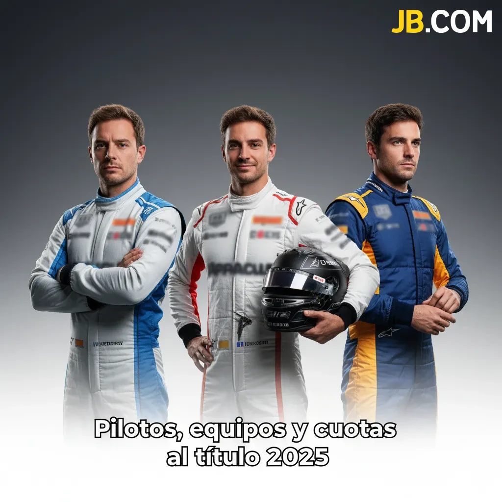 Tabla de F1 2025 con equipos y pilotos; varios por anunciar; cuotas del título disponibles en la app de JB.