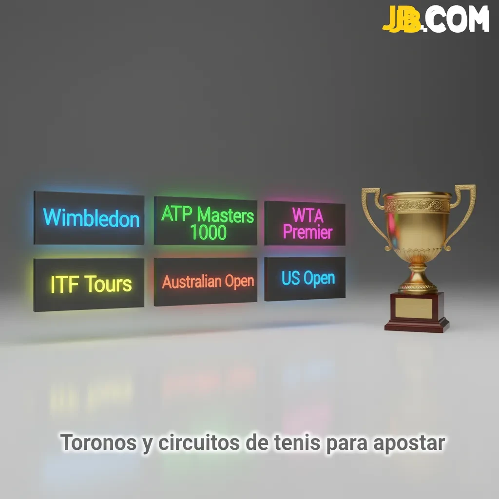Listado de torneos de tenis para apostar: Grand Slams, ATP/WTA, Challenger e ITF.