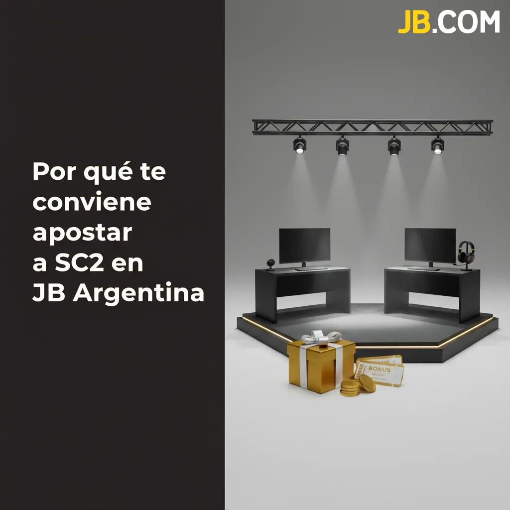 Banner de JB Argentina promocionando apuestas de SC2, bono $29.660 ARS, pagos locales, soporte 24/7 y app móvil.