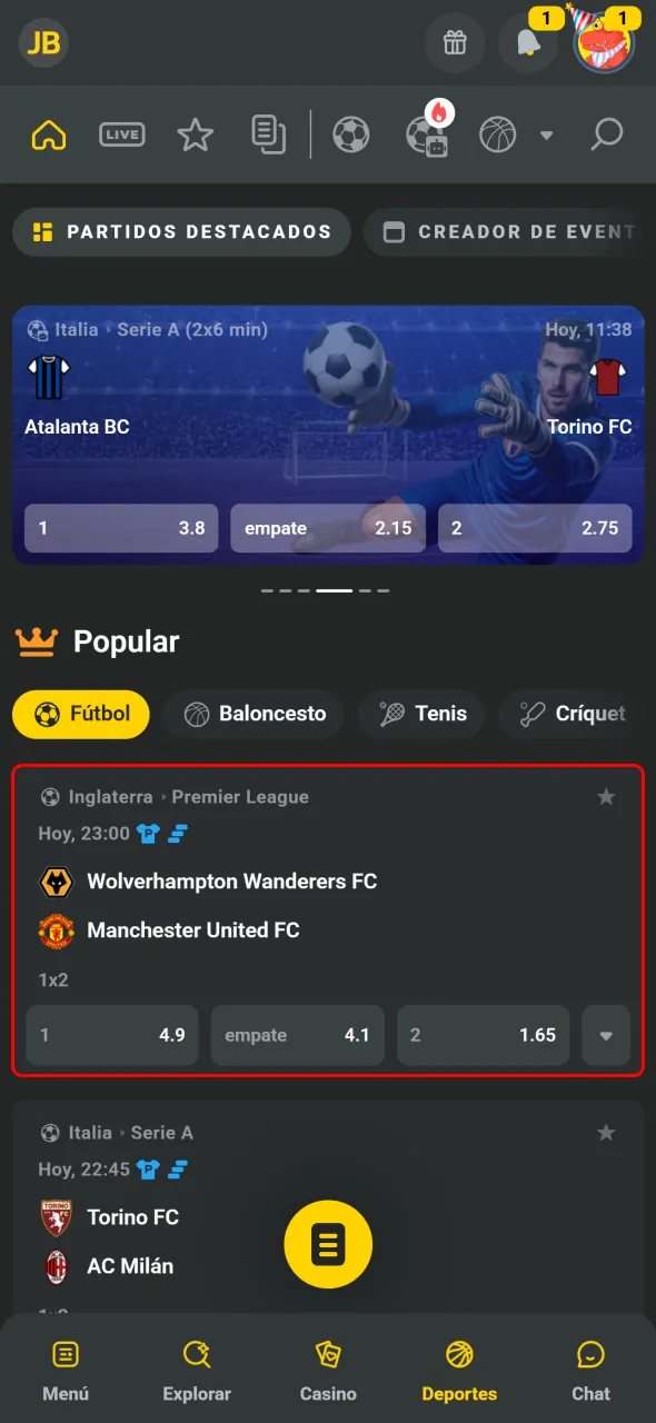 Elegí el evento que quieras dentro de JB Argentina.