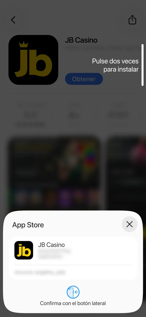 Confirmá con Face ID para iniciar la instalación de JB.