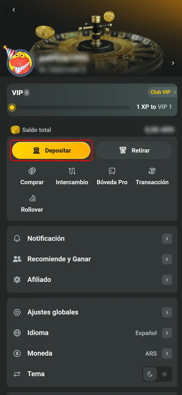 Entrá al Cajero JB y elegí Depositar.