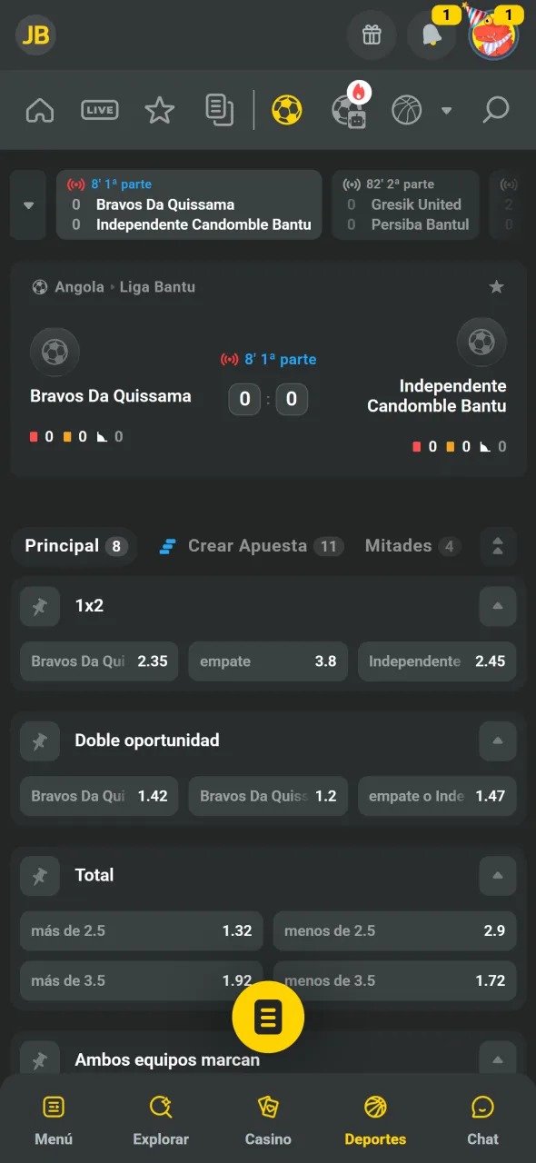 Tocá la cuota en JB Argentina para armar tu jugada.
