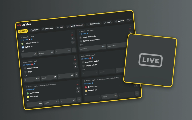 Jugadores argentinos disfrutan apuestas en vivo dentro de JB.